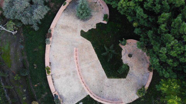 Vista aérea del Jardín de la Inmaculada