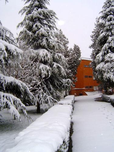 Vista del internado desde la entrada del Colegio